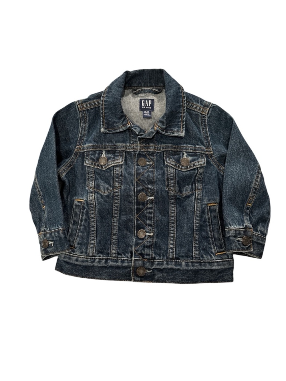 GAP Toddler Boy 18-24M Dark Indigo Denim Jacket - Blue